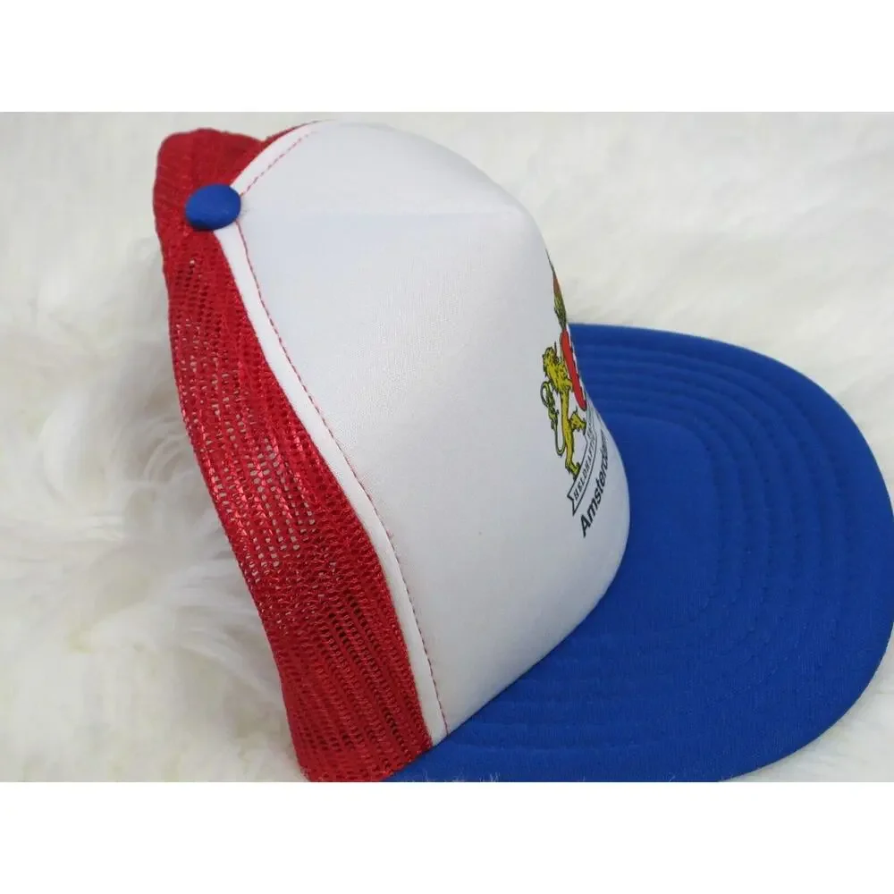 Vintage Amsterdam Holland Snapback KING CAP Hat Trucker Mesh - Appears Unworn!